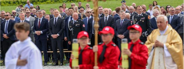 [VIDEO]Prezydent RP Andrzej Duda wziął udział w obchodach 150. rocznicy powstania Ochotniczej Straży Pożarnej w Starym Sączu